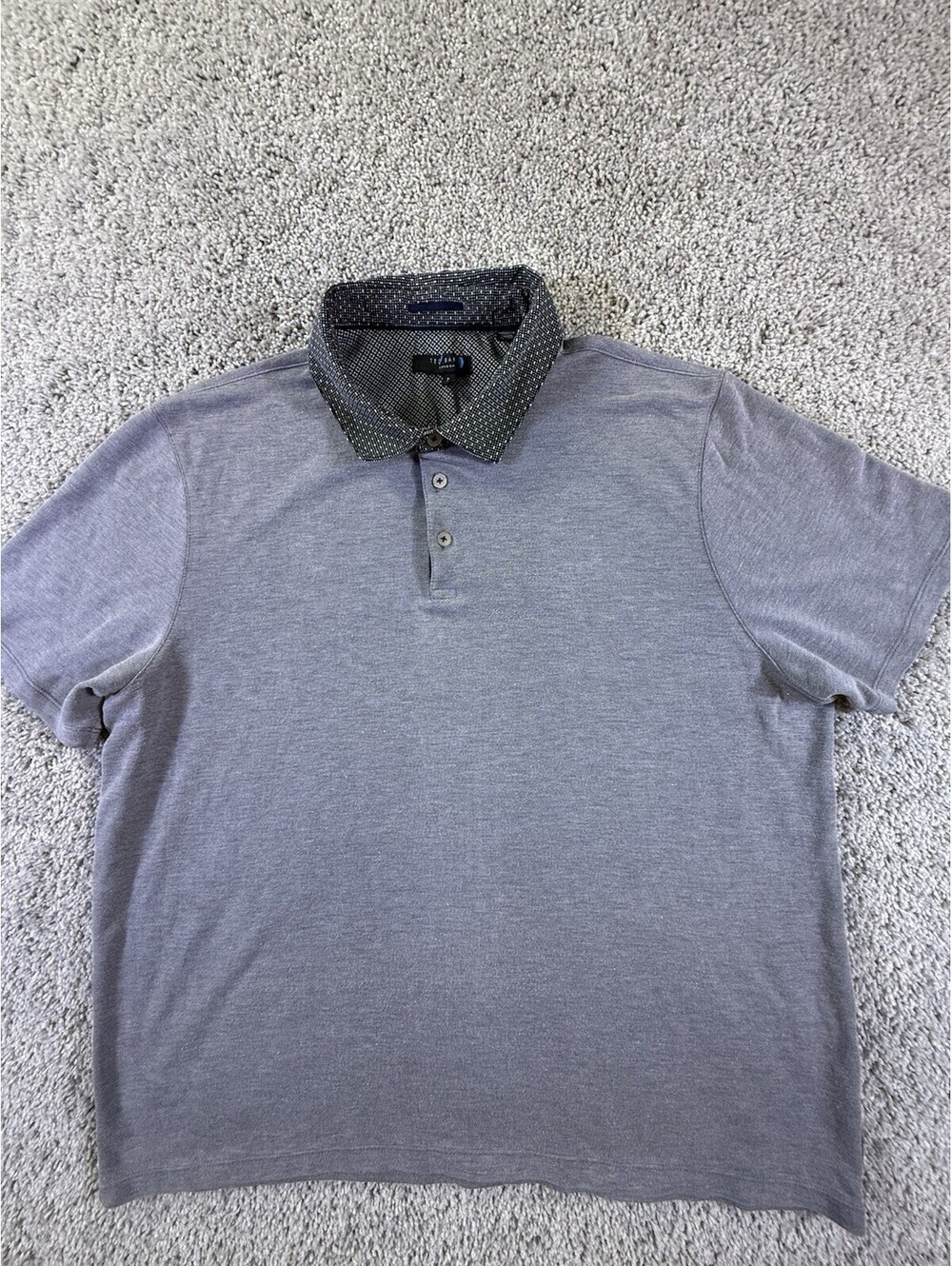 Ted Baker London Men's Short Sleeve Polo Size 7 Gray Cotton